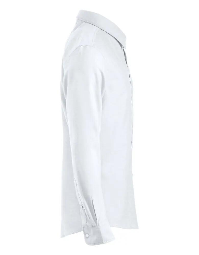 clique Oxford Oxford-overhemd lange mouw 100% katoen wit 4/4
