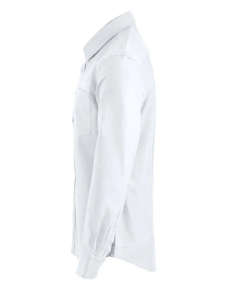 clique Oxford Oxford-overhemd lange mouw 100% katoen wit 3/4