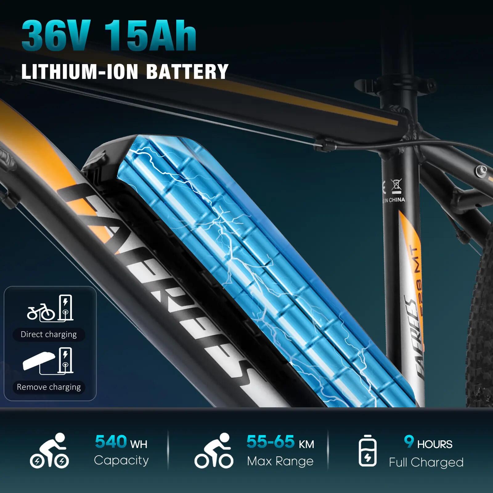 Bicicleta elétrica FAFREES F28 MT, bateria 36V 15Ah, pneus 27,5" 7/10