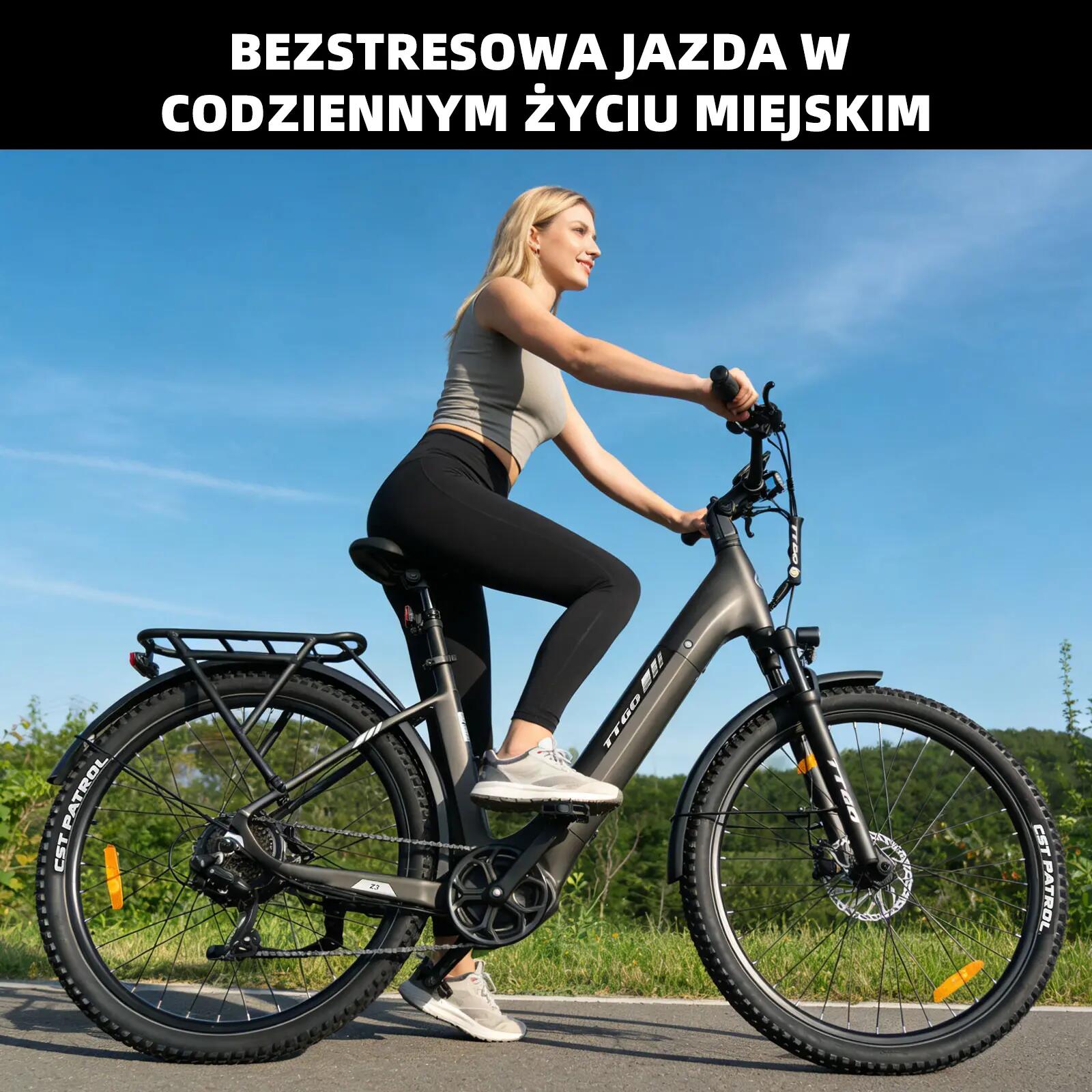 Rower elektryczny dla dorosłych Z3, opony 27,5"×2,4", akumulator 48V 15Ah. 14/15
