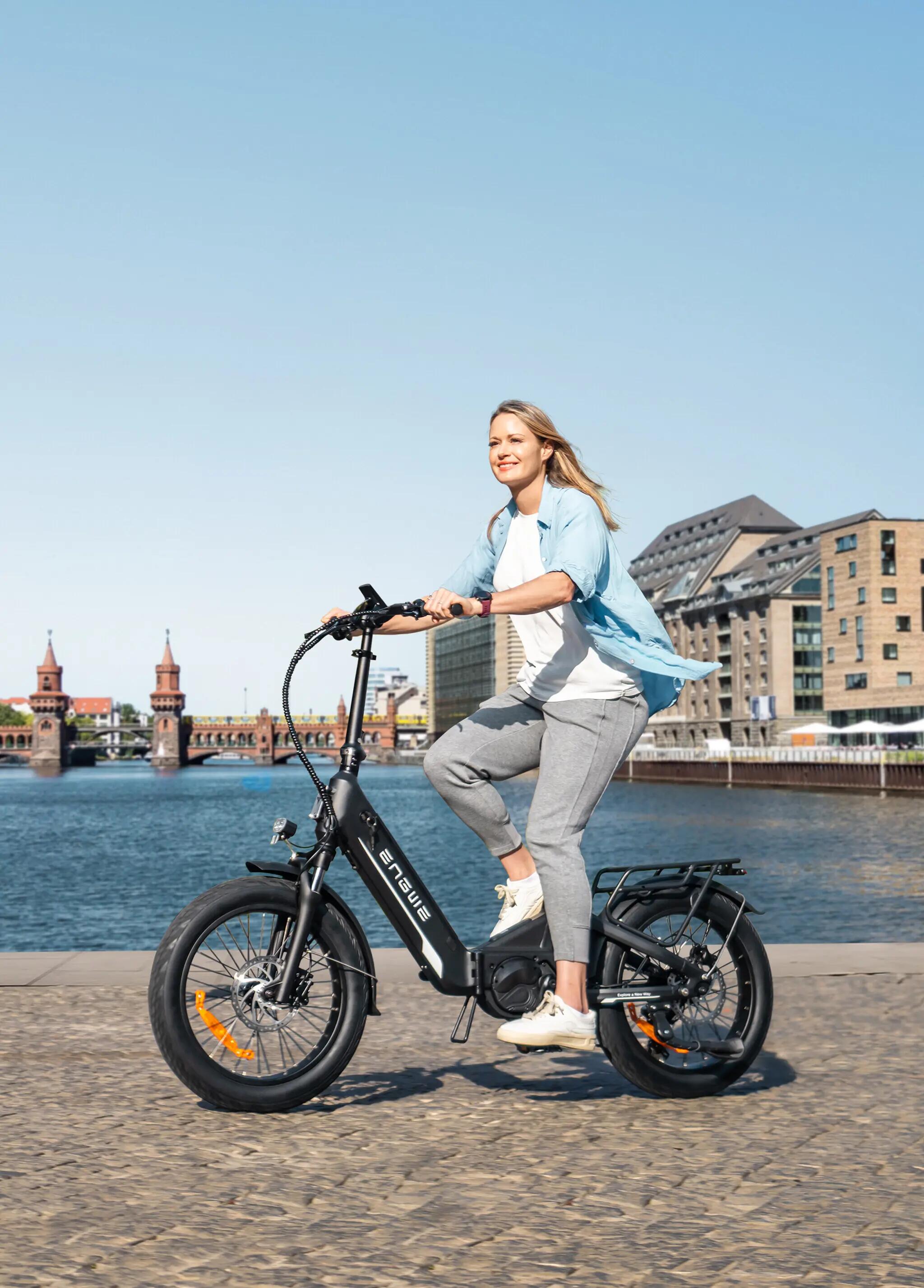 ENGWE L20 3.0 PRO 250W 160km Bicicleta urbana elétrica dobrável 4/8