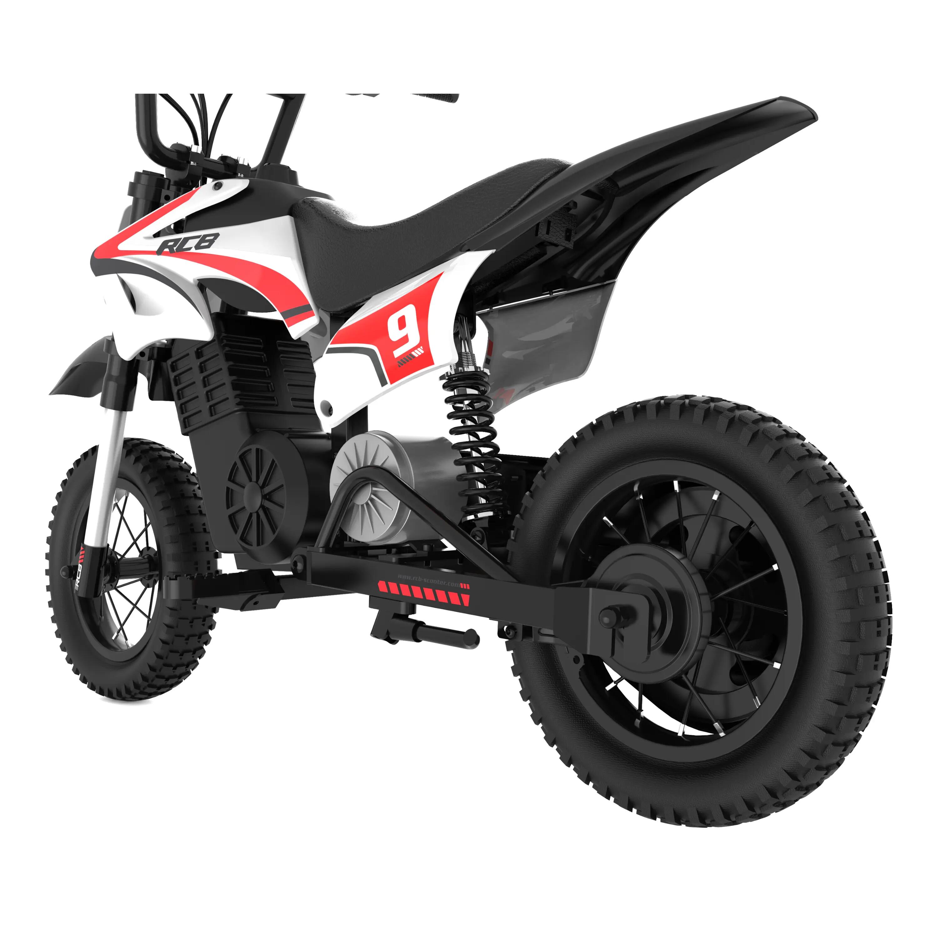 Moto cross elettrica bimbi R9X, 3 velocità, motore 300W, pneumatici 12 pollici 4/6