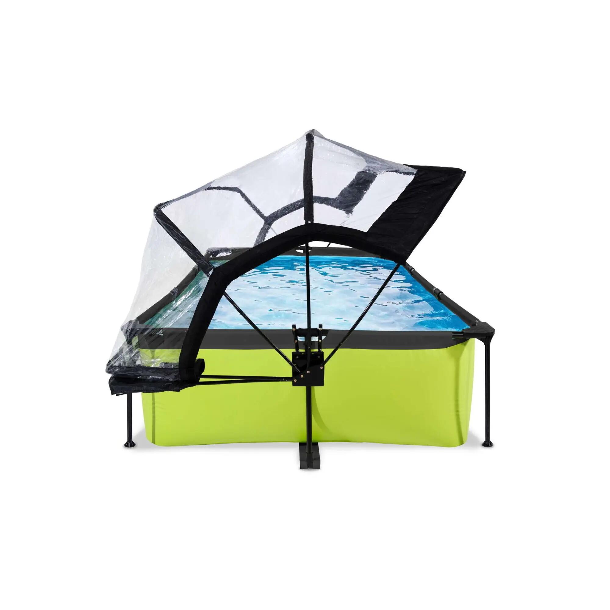 Piscina EXIT Lime 220x150x65cm con pompa filtro e copertura - verde 5/7
