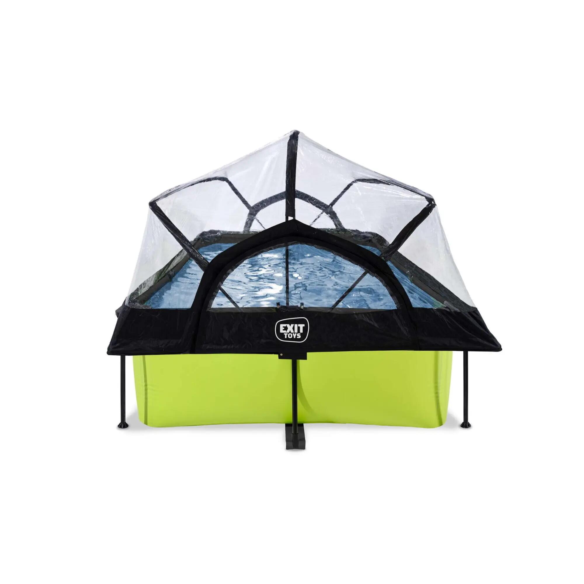 Piscina EXIT Lime 220x150x65cm con pompa filtro e copertura - verde 4/7