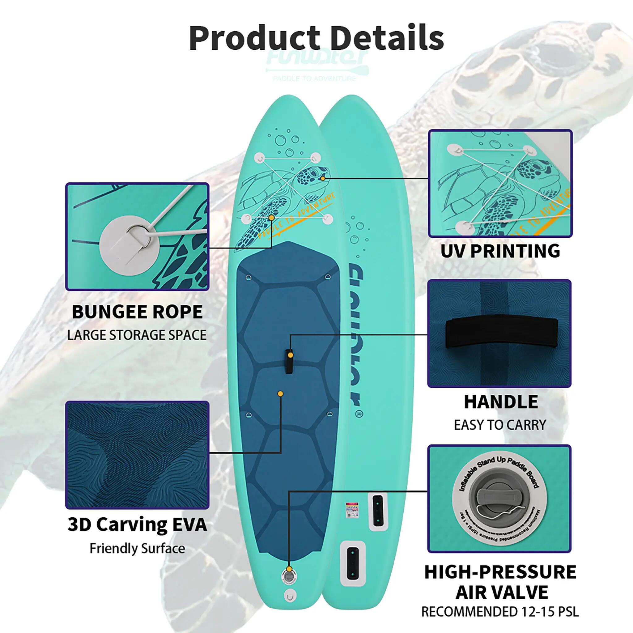 SUP Board Wide Stable Max 165kg+ 335x84x15cm SUPFW58A 3/6