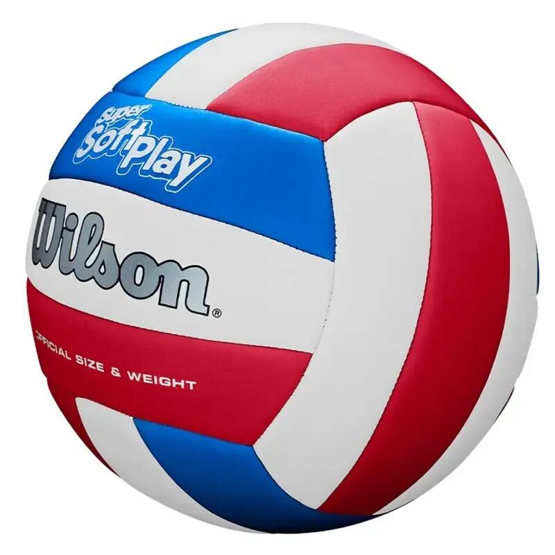 Pallone Pallavolo 2234 Soft Play Taglia 5 Rosso/Bianco/Blu 2/2