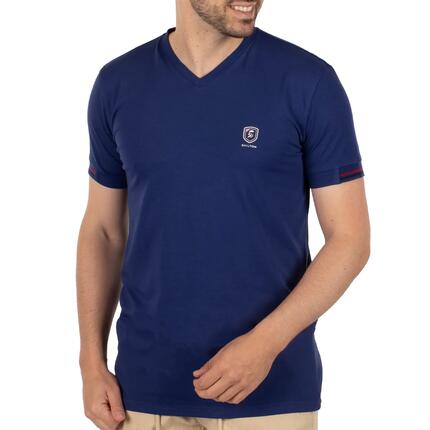 T-shirt basic blason print S / Navy