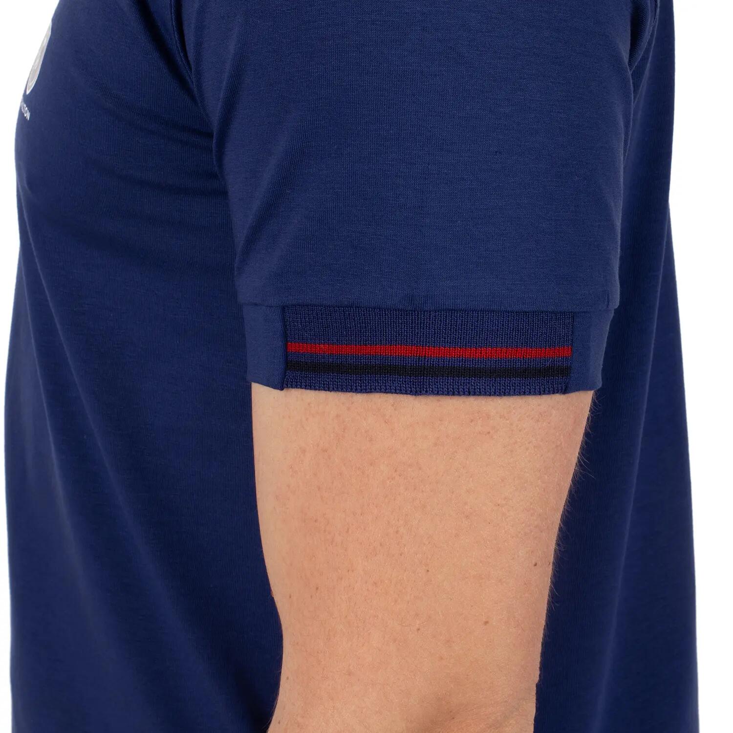 T-shirt basic blason print S / Blue 4/5