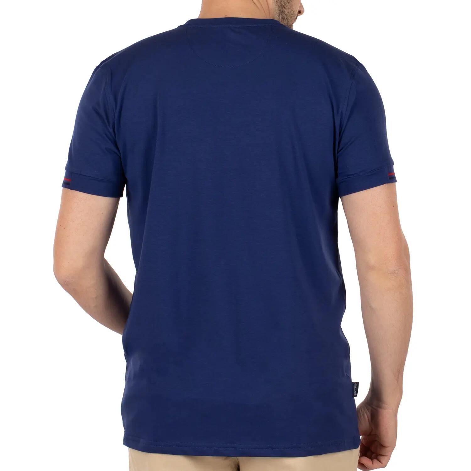 T-shirt basic blason print S / Blue 2/5