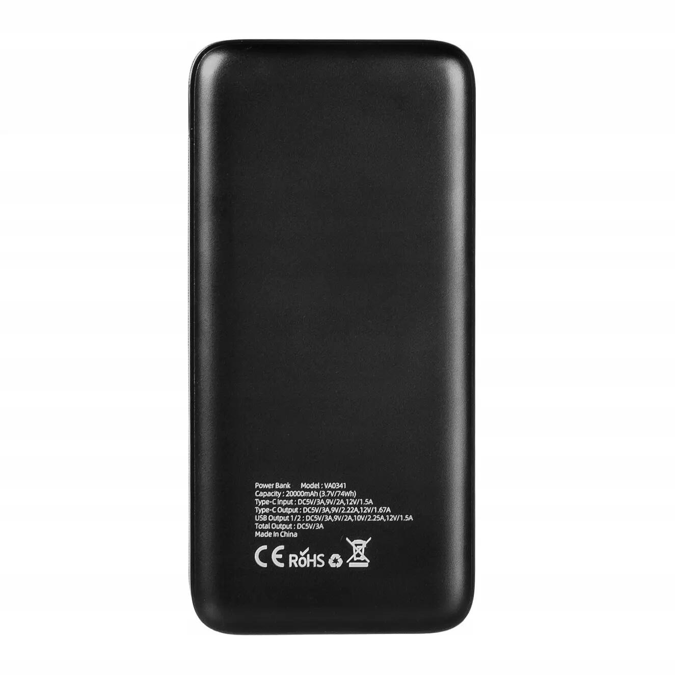 Powerbank Vayox VA0341 20000mAh 20W 2xUSB USB-C 12/14