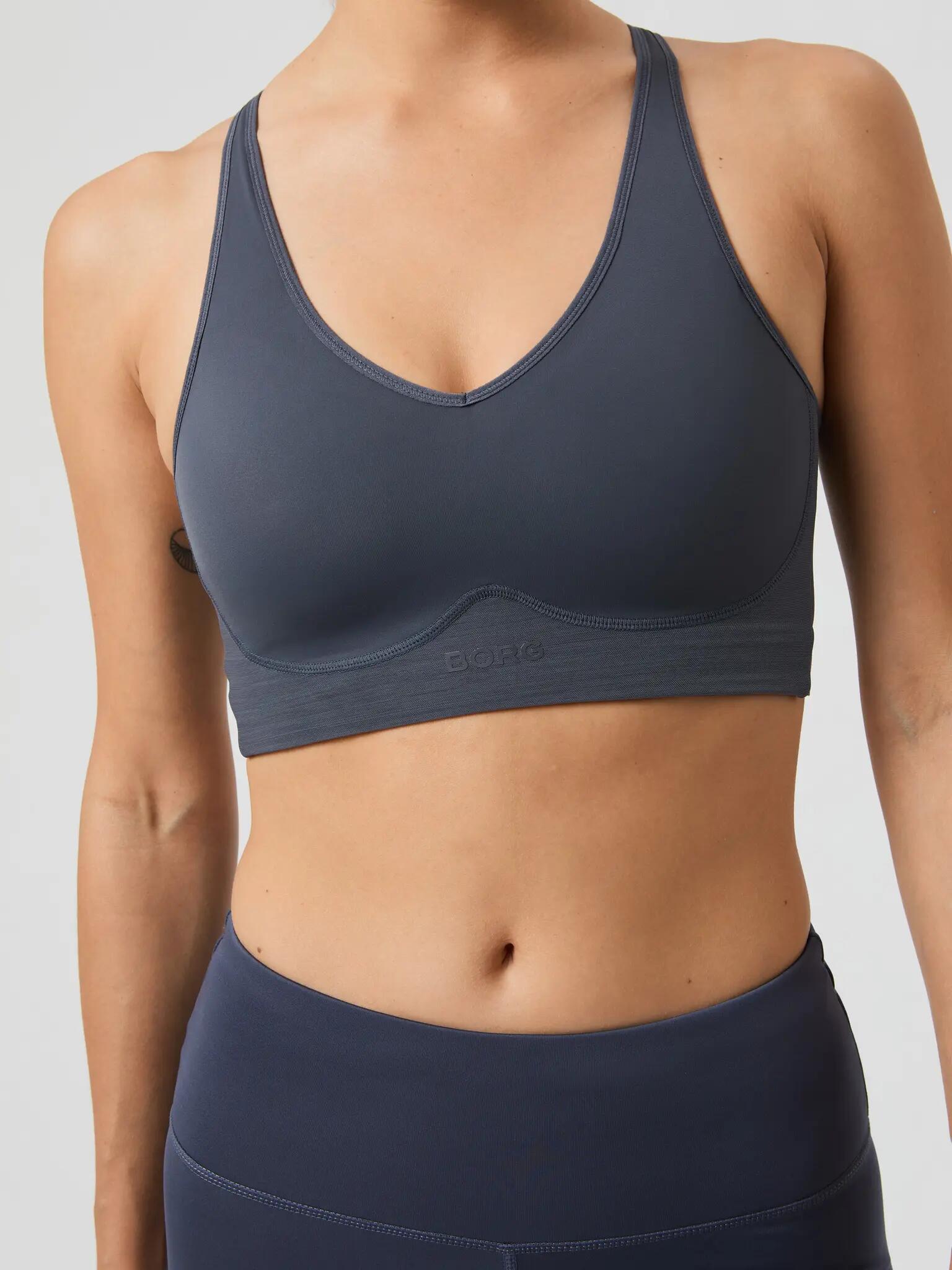 bjorn_borg BORG MID V SUPPORT SPORTS BRA — ODYSSEY GRAY 4/4