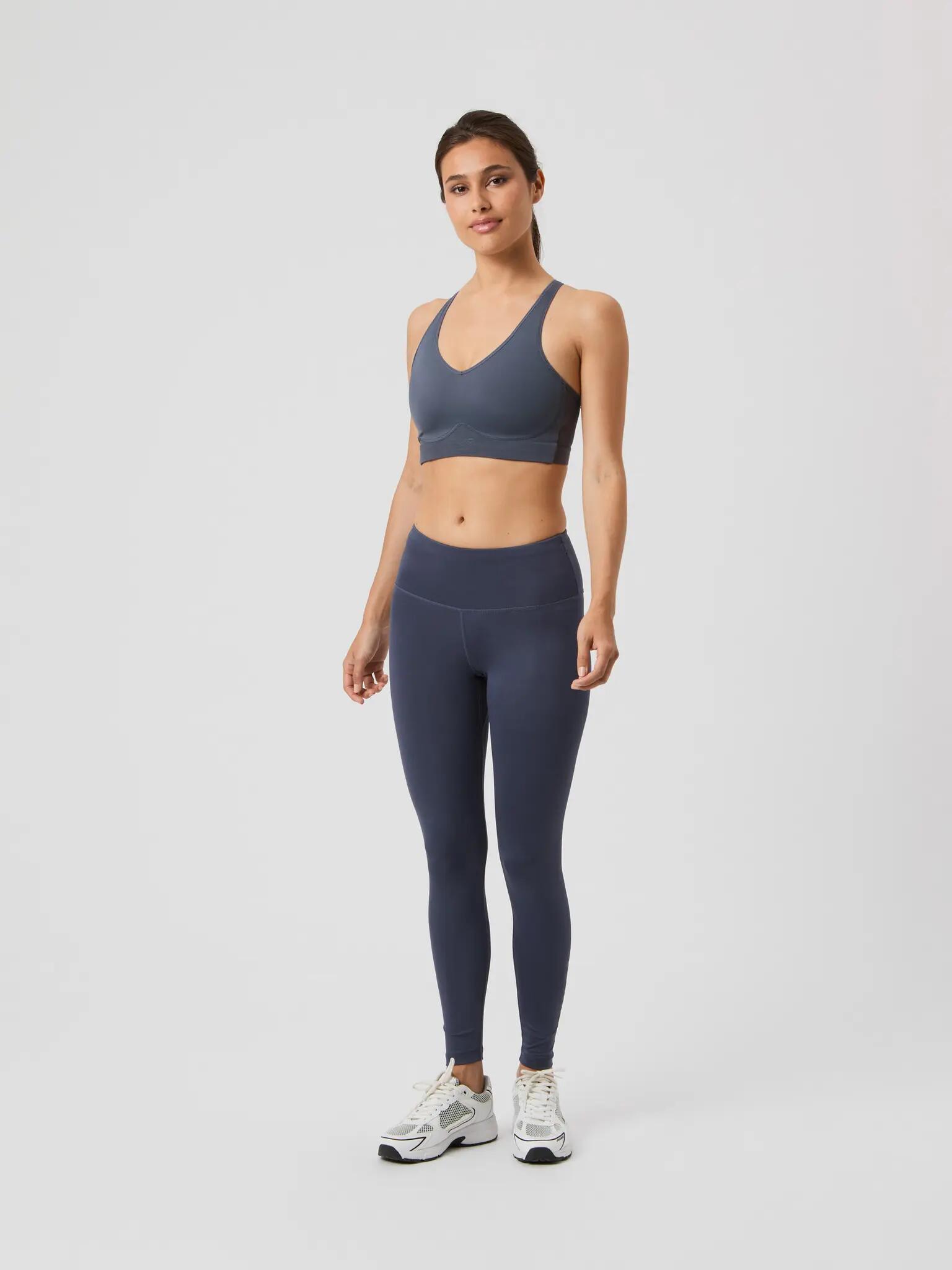 bjorn_borg BORG MID V SUPPORT SPORTS BRA — ODYSSEY GRAY 3/4