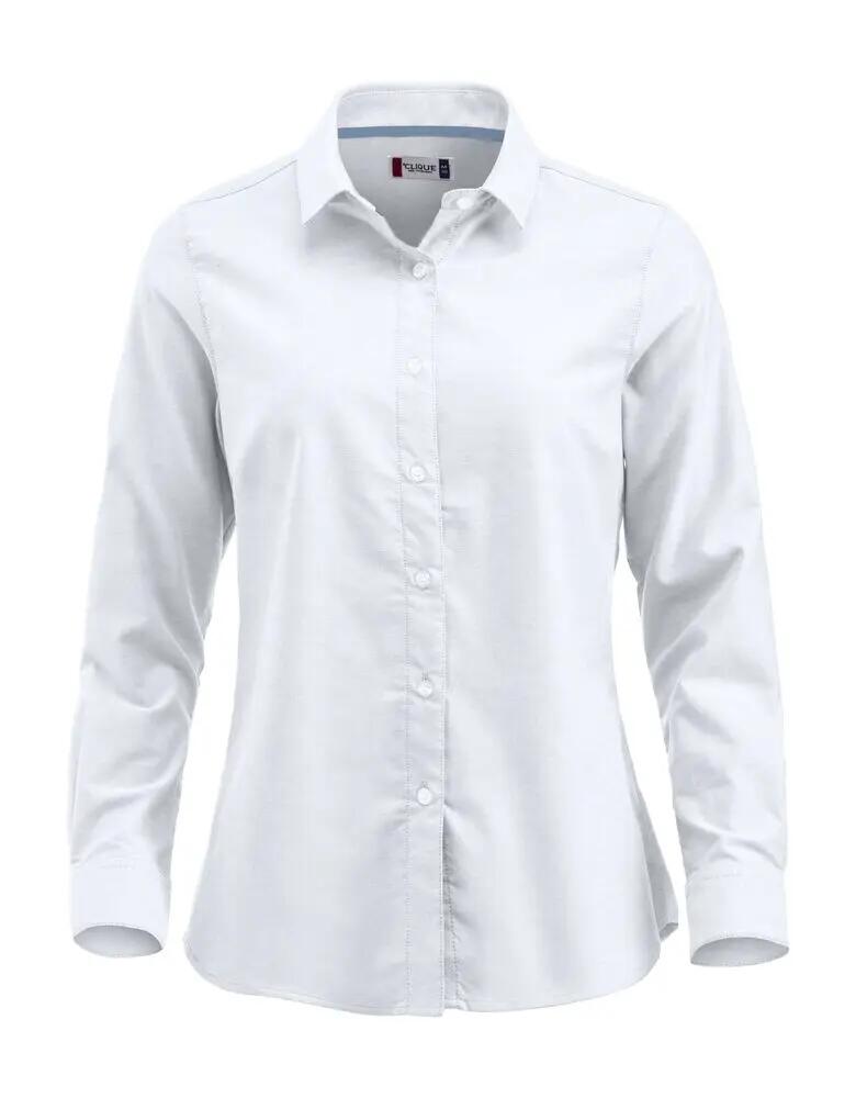 clique Oxford-overhemd Garland lange mouw 100% katoen wit 1/4