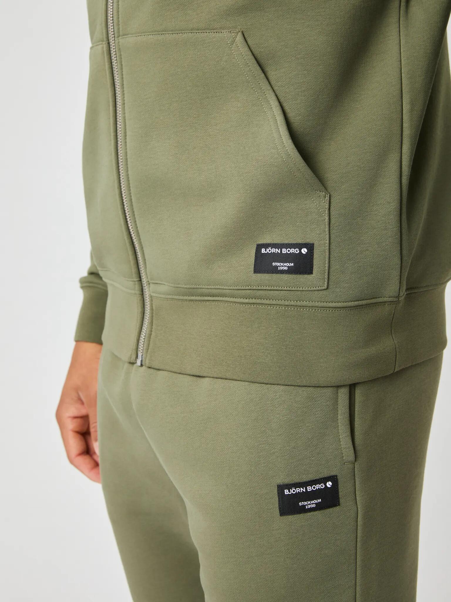 bjorn_borg CENTRE ZIP HOODIE em DUSTY OLIVE 5/5