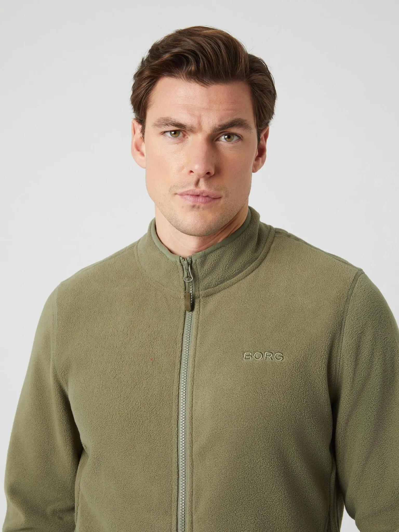bjorn_borg BORG FULL ZIP FLEECE polar com fecho integral Deep Lichen Green 4/5