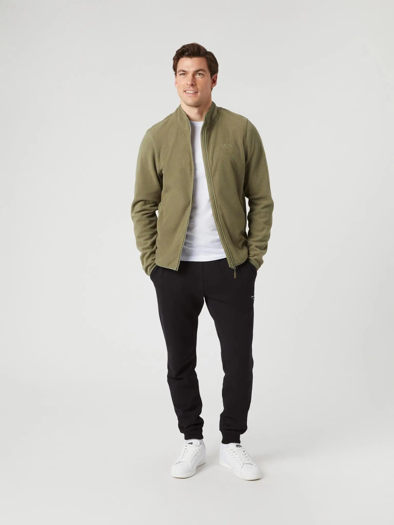bjorn_borg BORG FULL ZIP FLEECE polar com fecho integral Deep Lichen Green 3/5