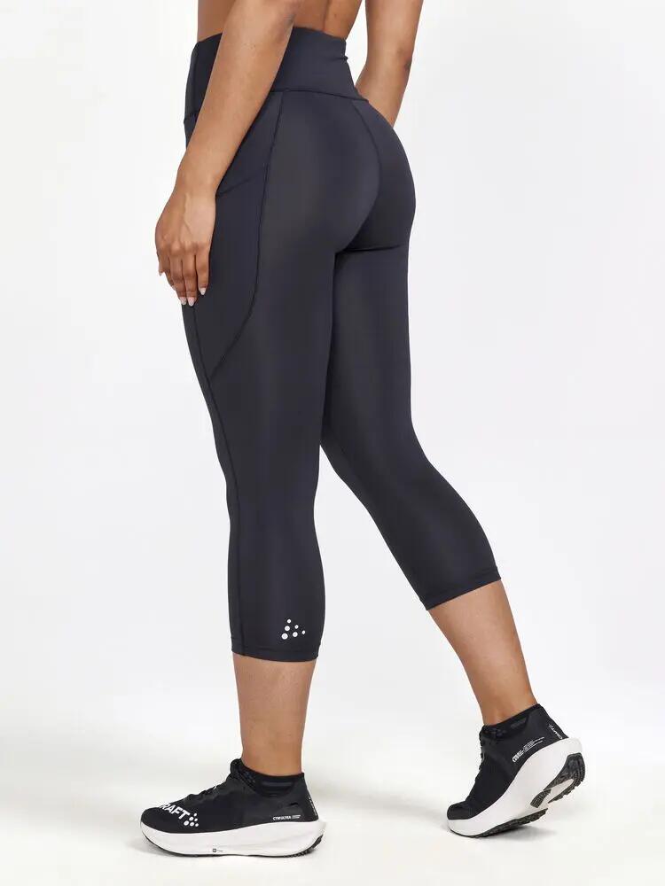 craft ADV Essence Capri Tights 2 W – Leggings capri pretos em poliéster 3/6