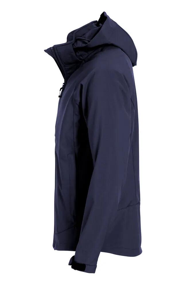 clique Milford Jacket softshell 3 capas con membrana TPU, dark navy 3/4