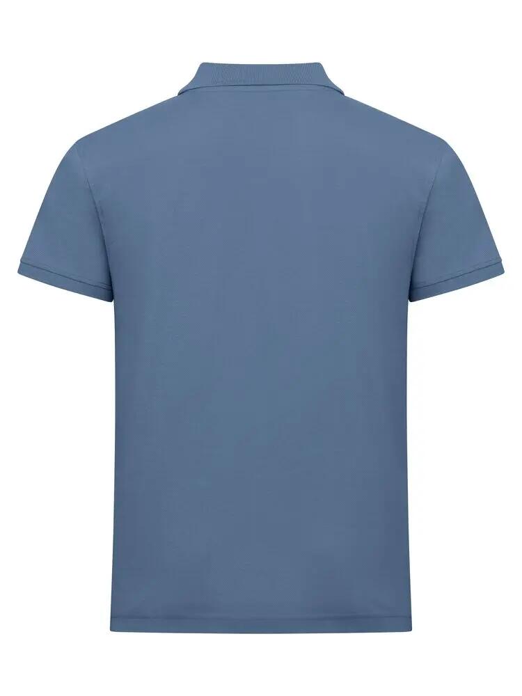 clique Classic Lincoln S/S polo hombre algodón — corte moderno, Steel Blue 4/4