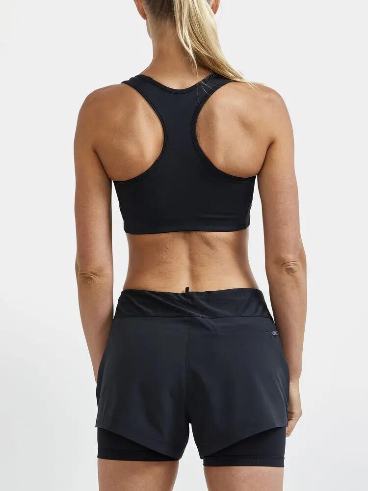 craft Training Bra Classic — Reggiseno sportivo nero, vestibilità aderente 3/4