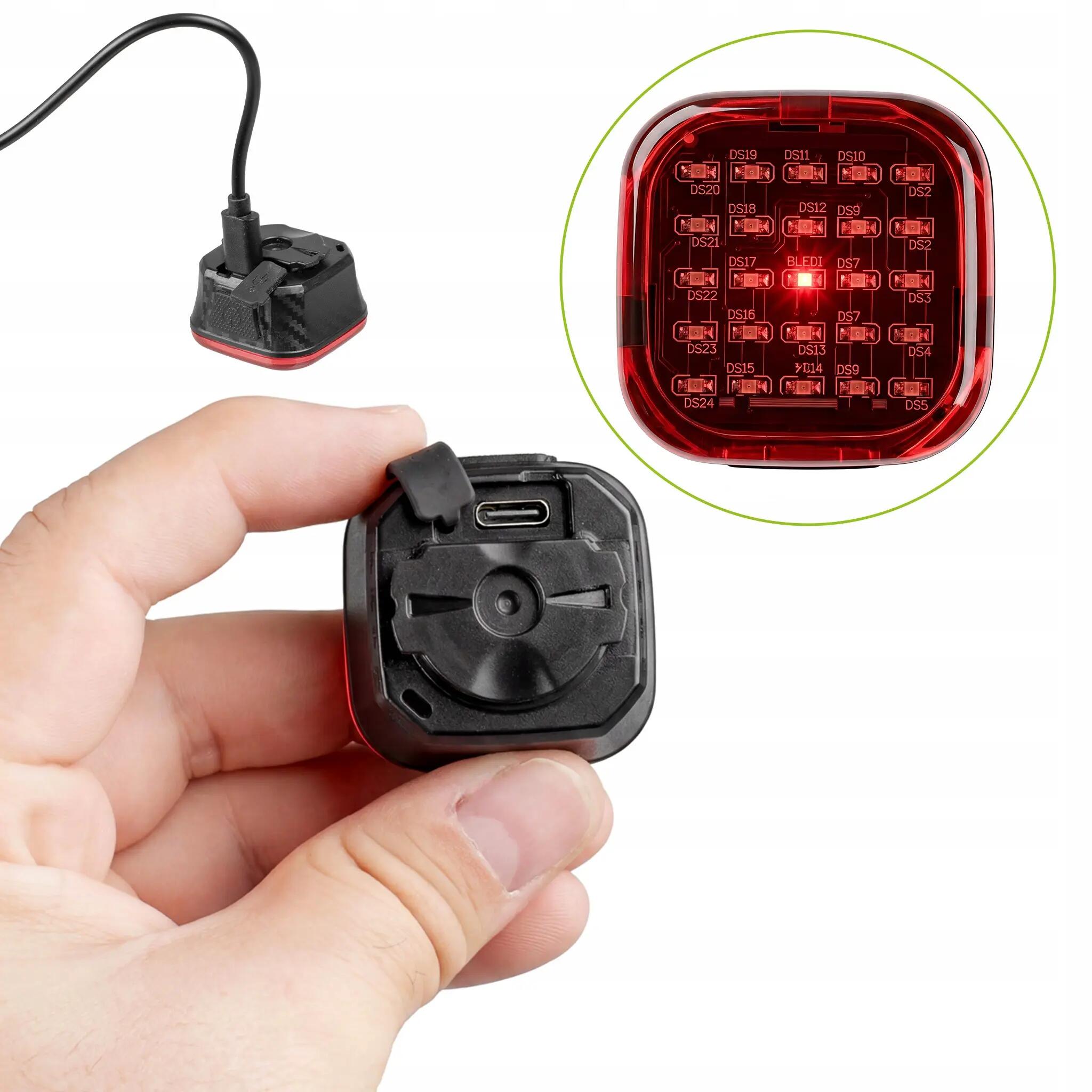 Set di luci per bicicletta anteriore e posteriore Vayox VAF300 + VAR60 USB-C 10/16