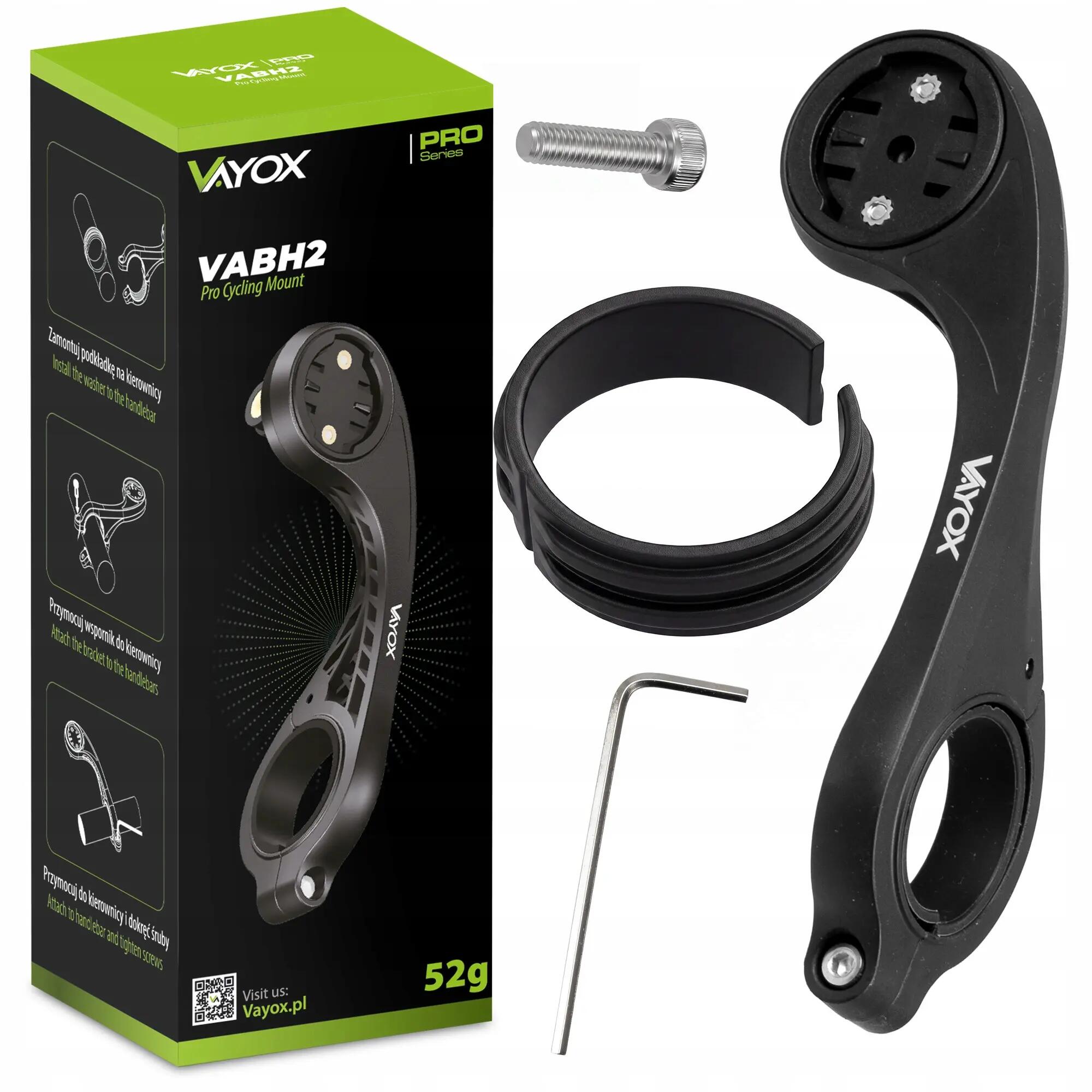 Suporte Vayox para ciclocomputador, navegação e luz Vayox / Garmin / Wahoo 15/15