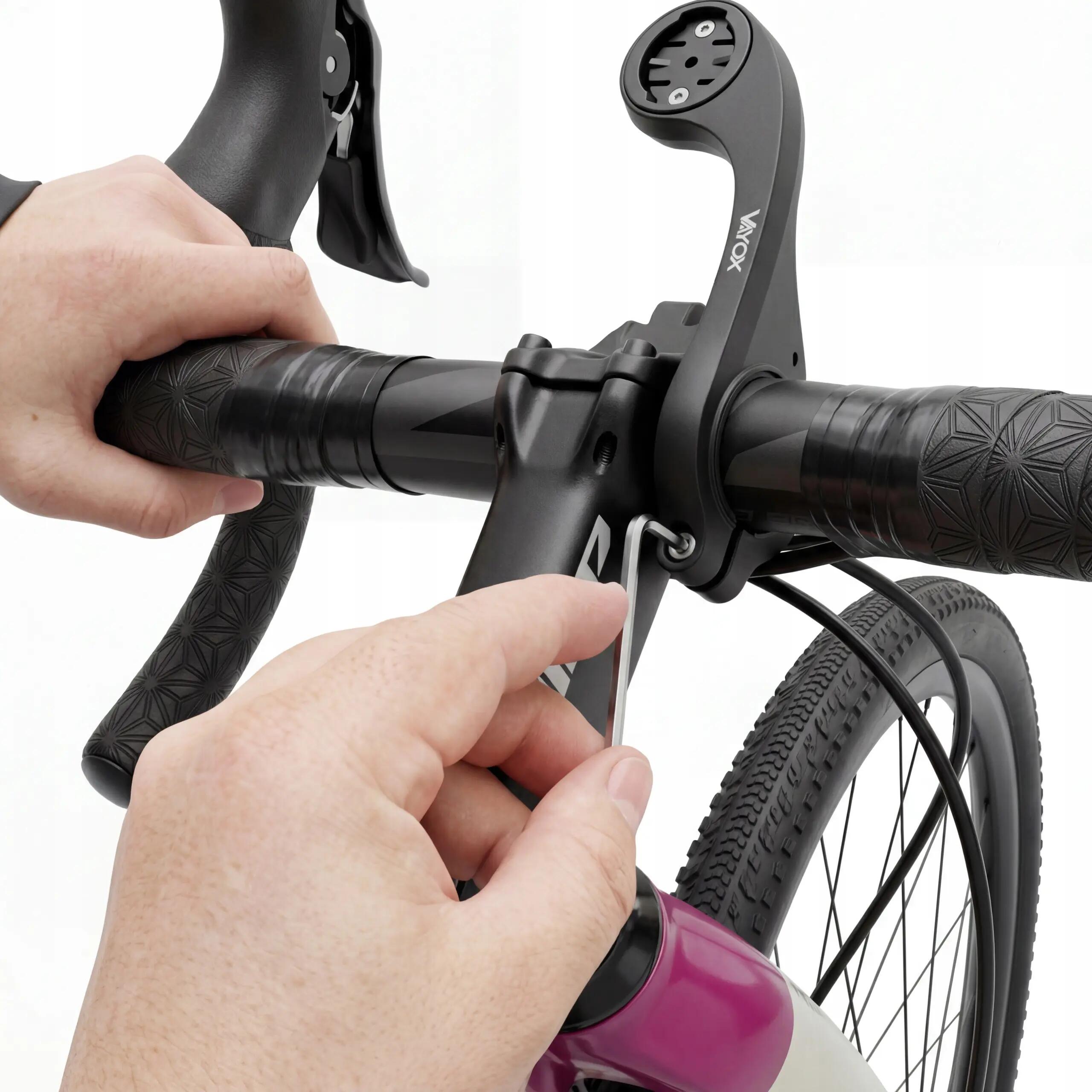 Suporte Vayox para ciclocomputador, navegação e luz Vayox / Garmin / Wahoo 9/15