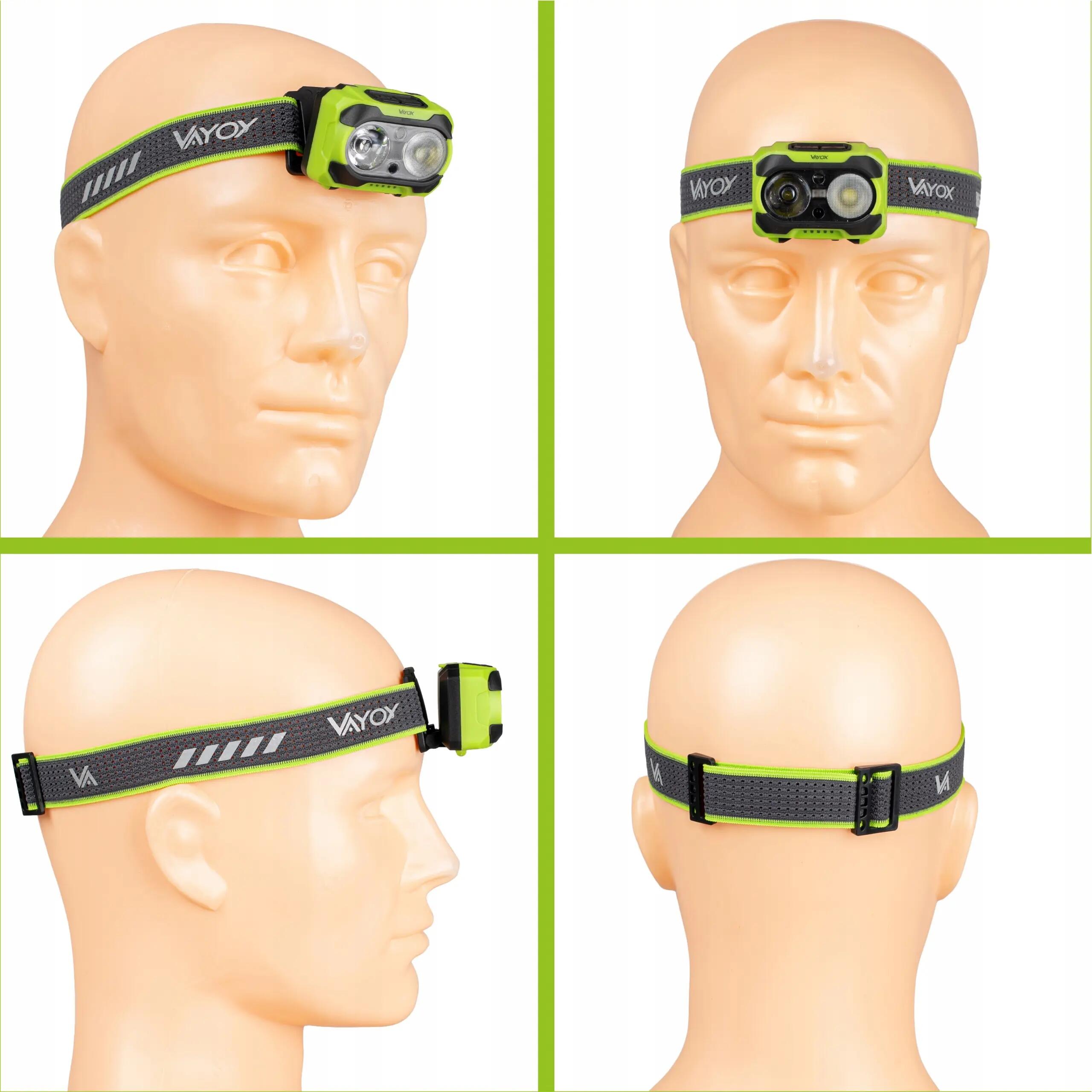Latarka czołowa Vayox VA0361 TwinBeam 600lm akumulatorowa USB-C 11/16