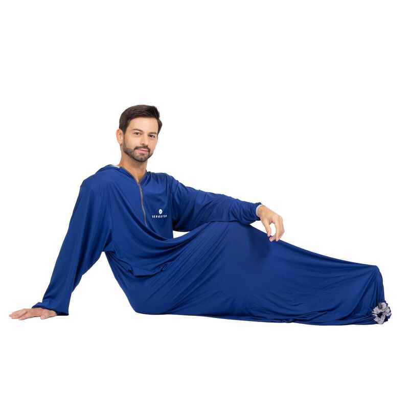 Innenschlafsack und Morgenmantel in einem Microliner Stretch - Blau