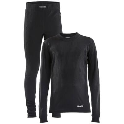 Set termico Craft Core Dry Baselayer nero per bambini (134/140)