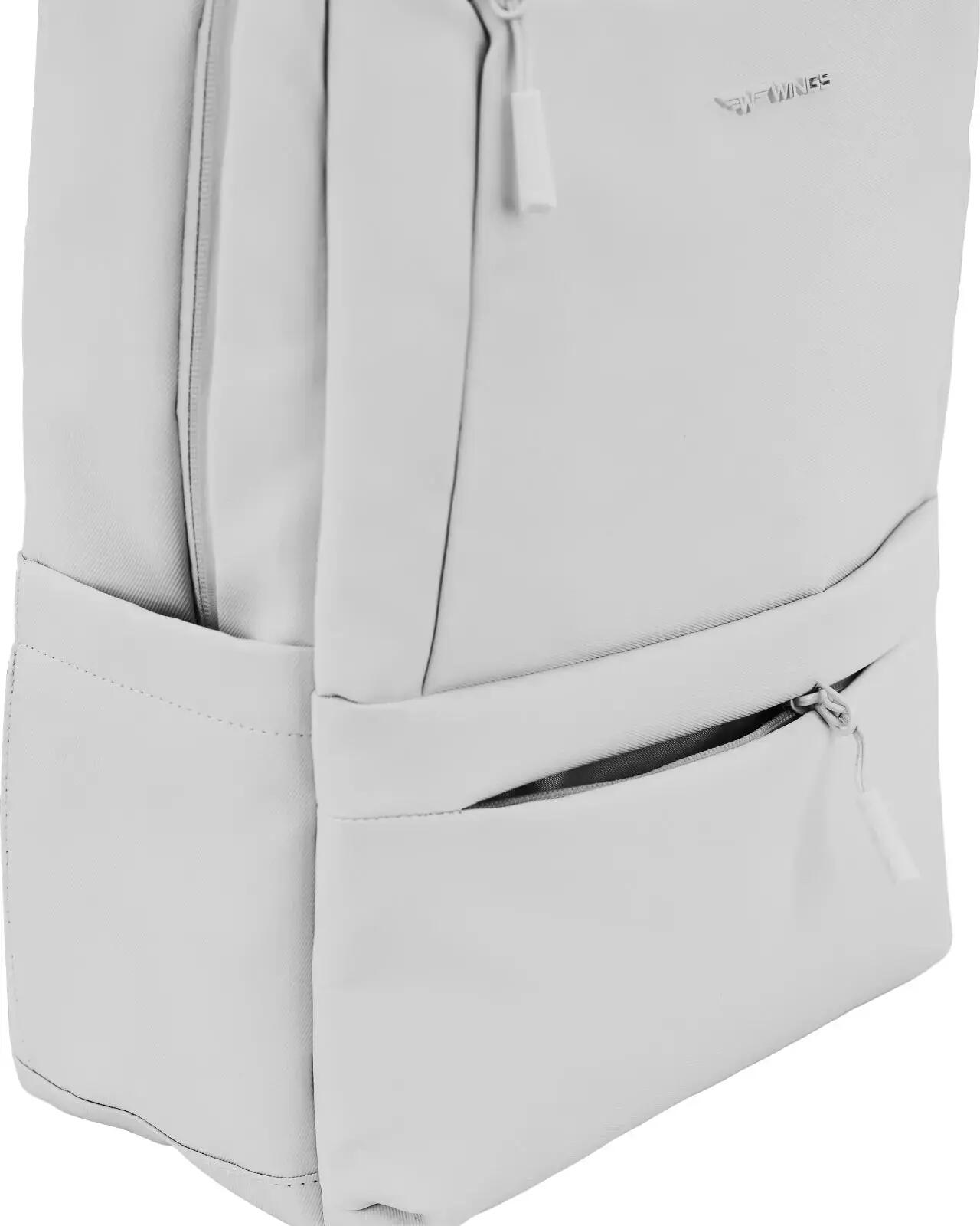 WINGS CBP003 handbagagerugzak met laptopvak en rugventilatiesysteem, grijs 9/10