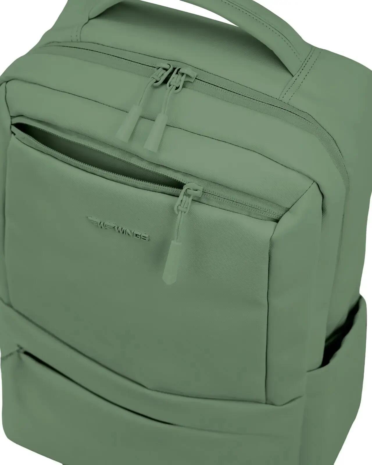 Sac à dos cabine WINGS CBP003 bagage à main Ryanair et Wizz Air VERT ARMÉE 9/10