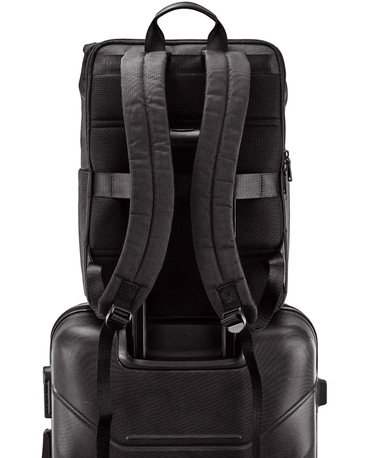 BRANT WINGS herenrugzak voor 17 inch laptop, reisrugzak 22L ZWART 10/10