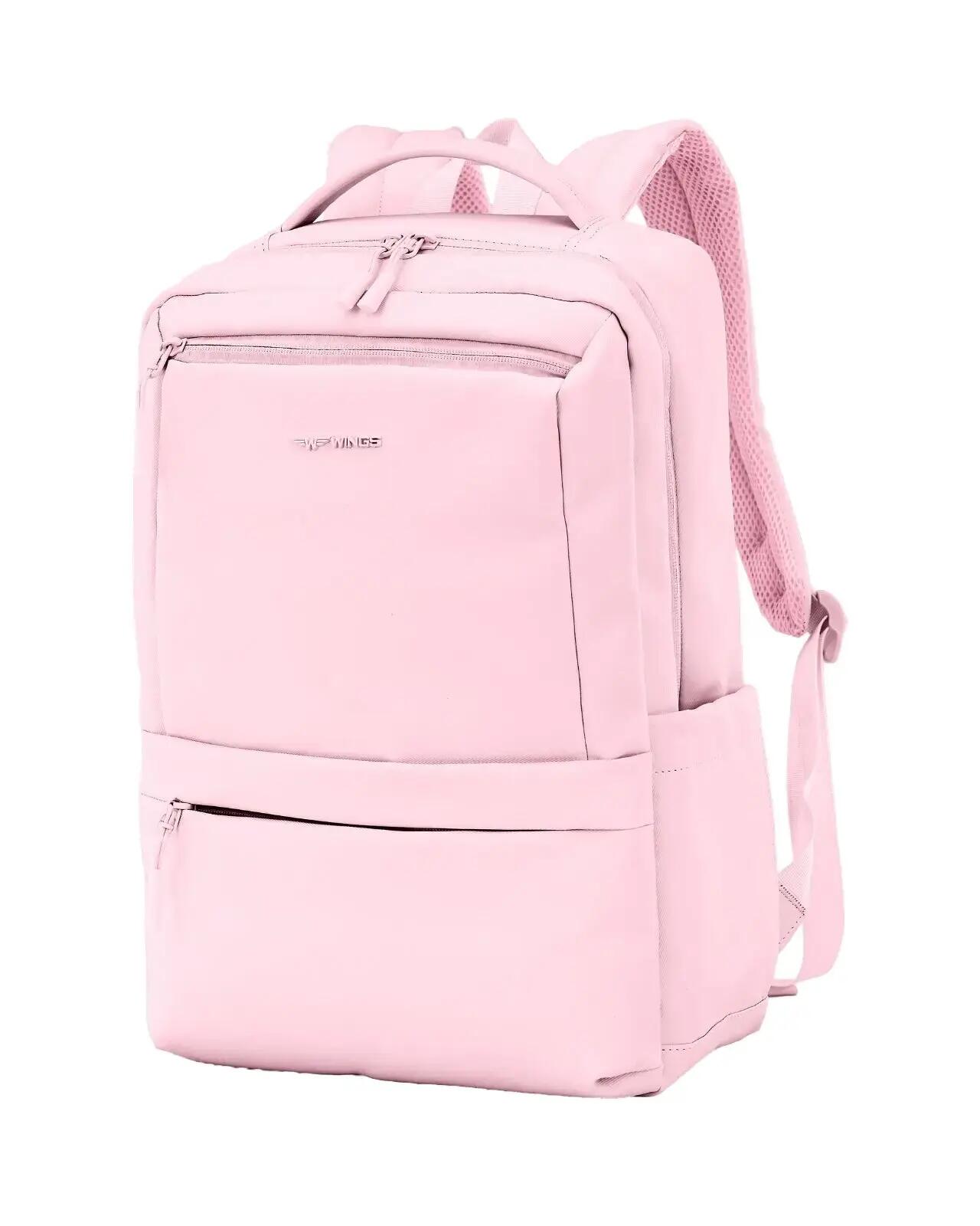 Plecak Kabinowy Wings Bagaż Z Kieszenią Na Laptop I Systemem Pleców Pink 9/10