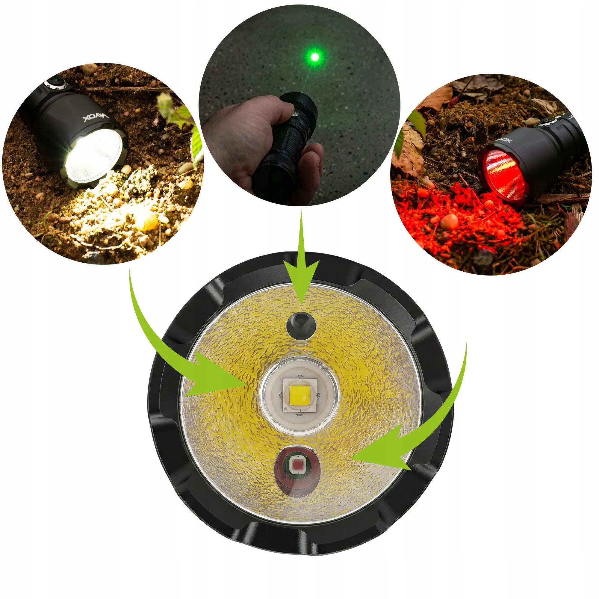 Lanterna recarregável Vayox VA0457 com laser 20W 2000lm 9/15