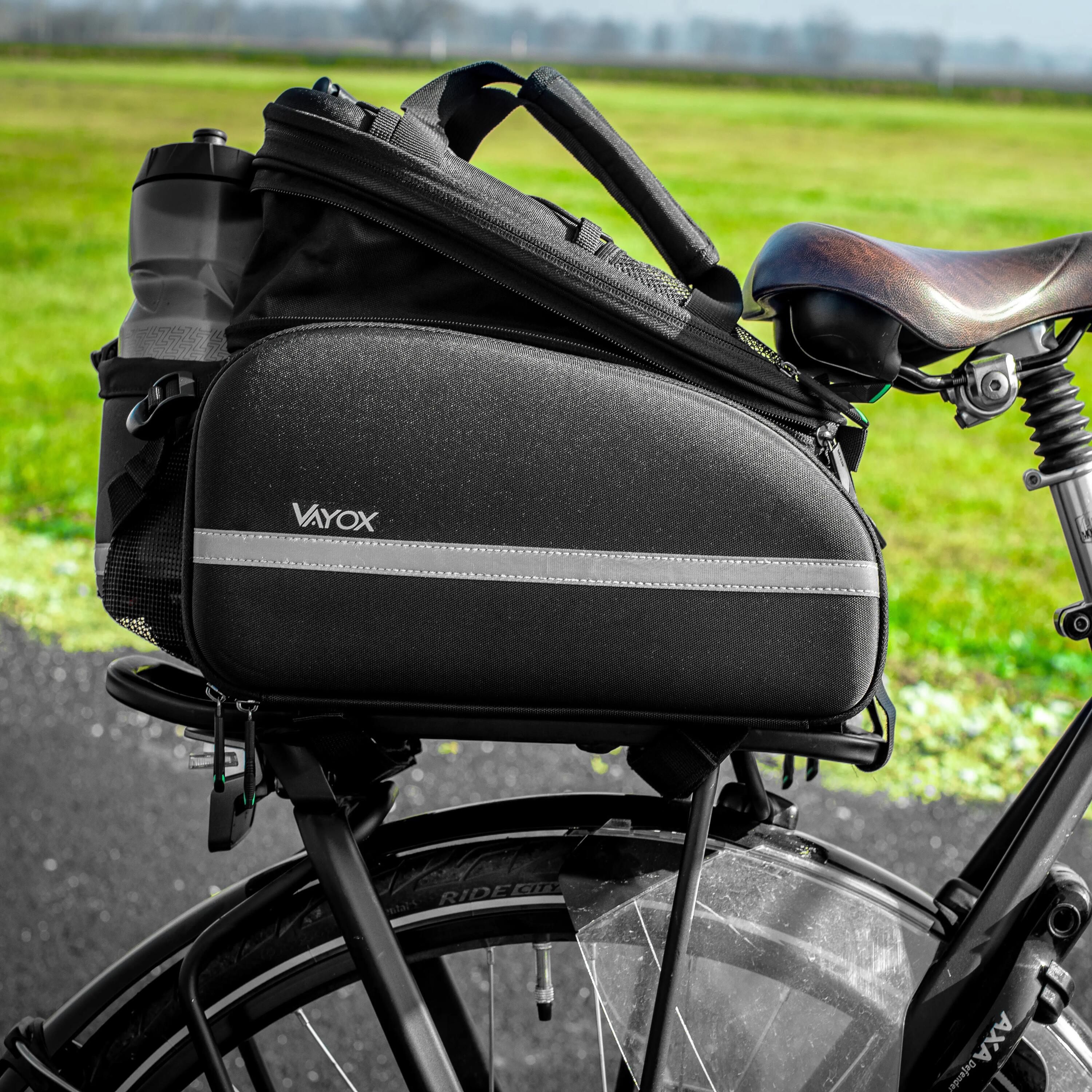 Torba rowerowa na bagażnik VAYOX VA0346 wodoodporna rozkładana 35L 9/16