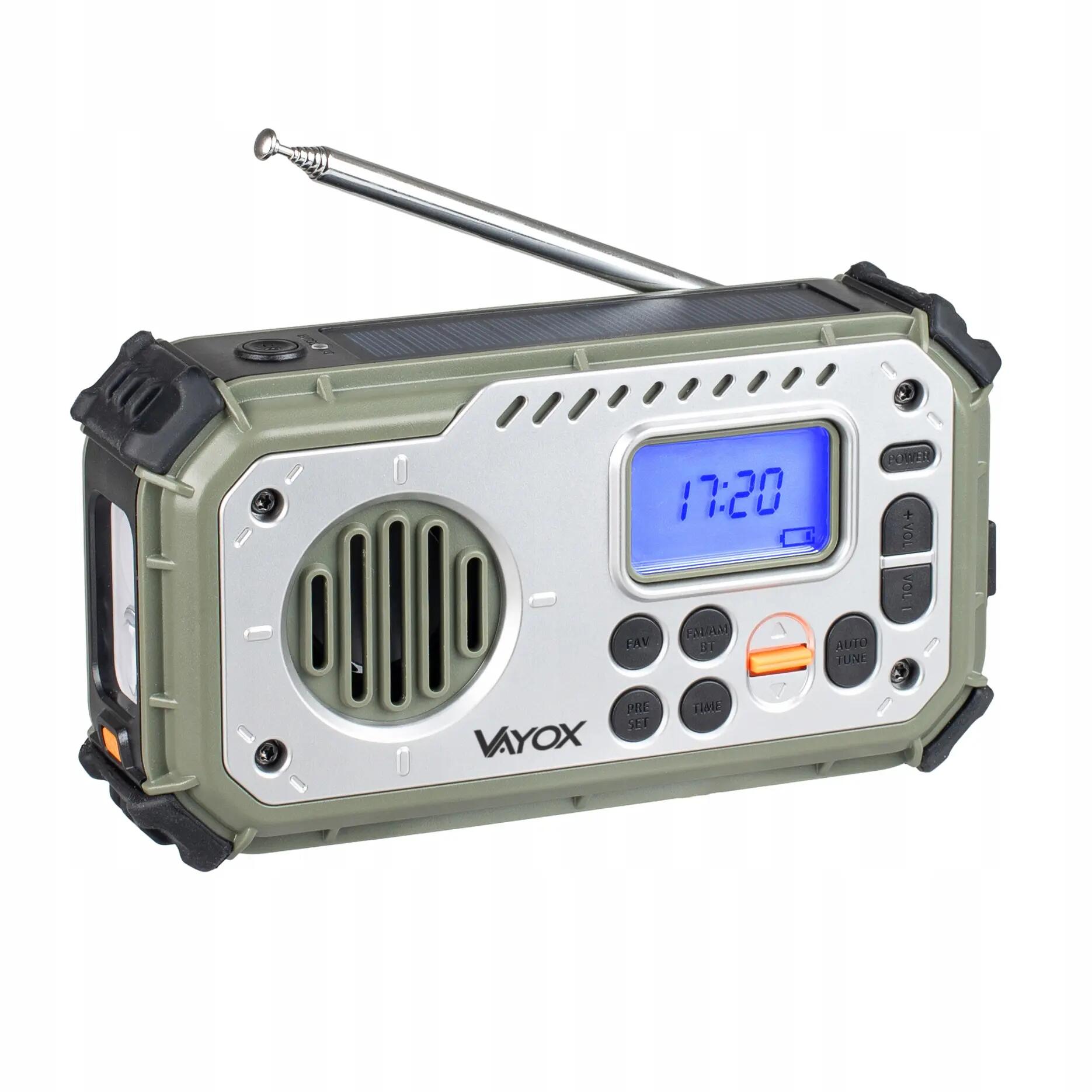 Radio de randonnée Vayox VA0440 Bluetooth, Powerbank, Solaire, Dynamo 10/15