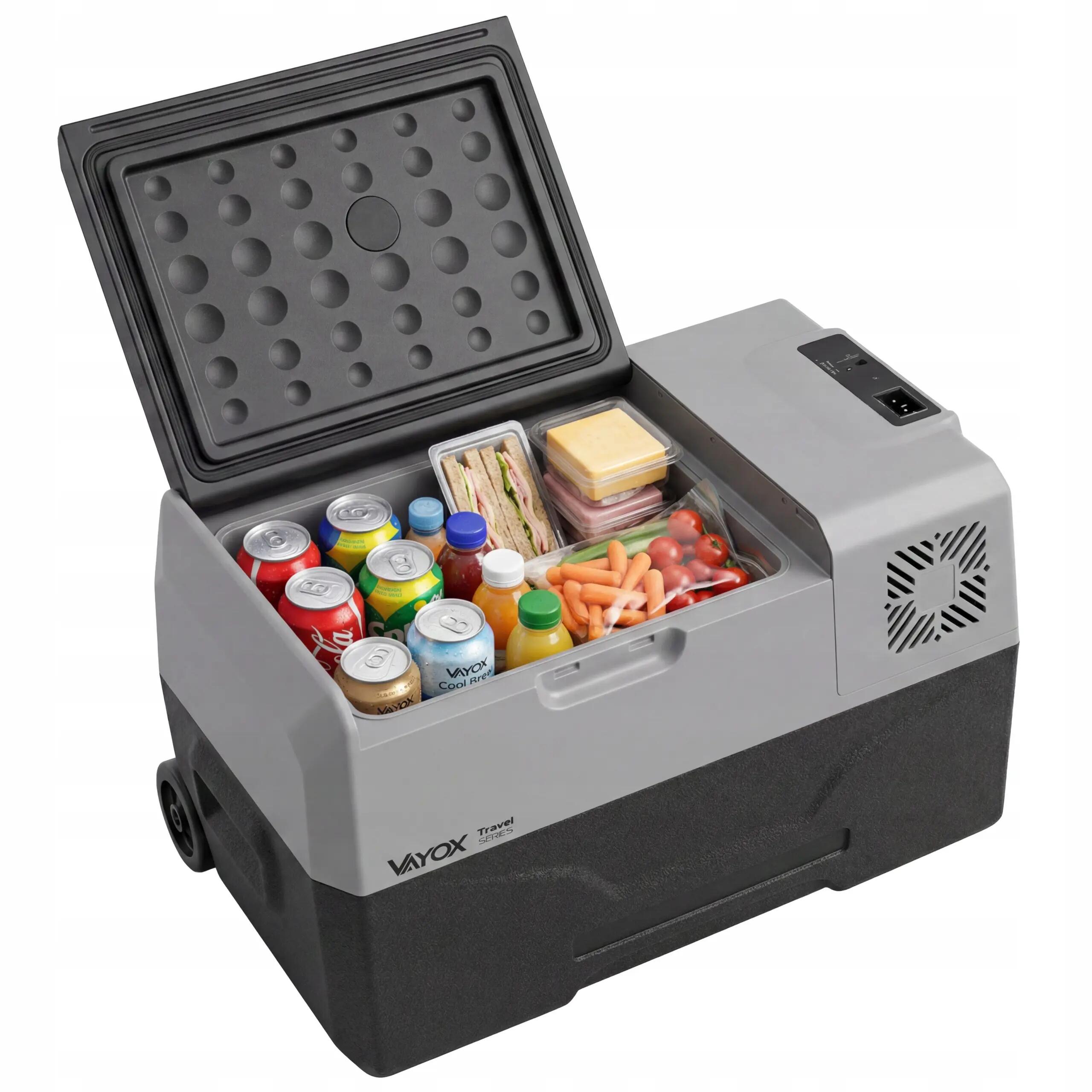 Vayox VA-T35 compressor koelbox voor op reis 12/24/230V wielen 30L 10/16