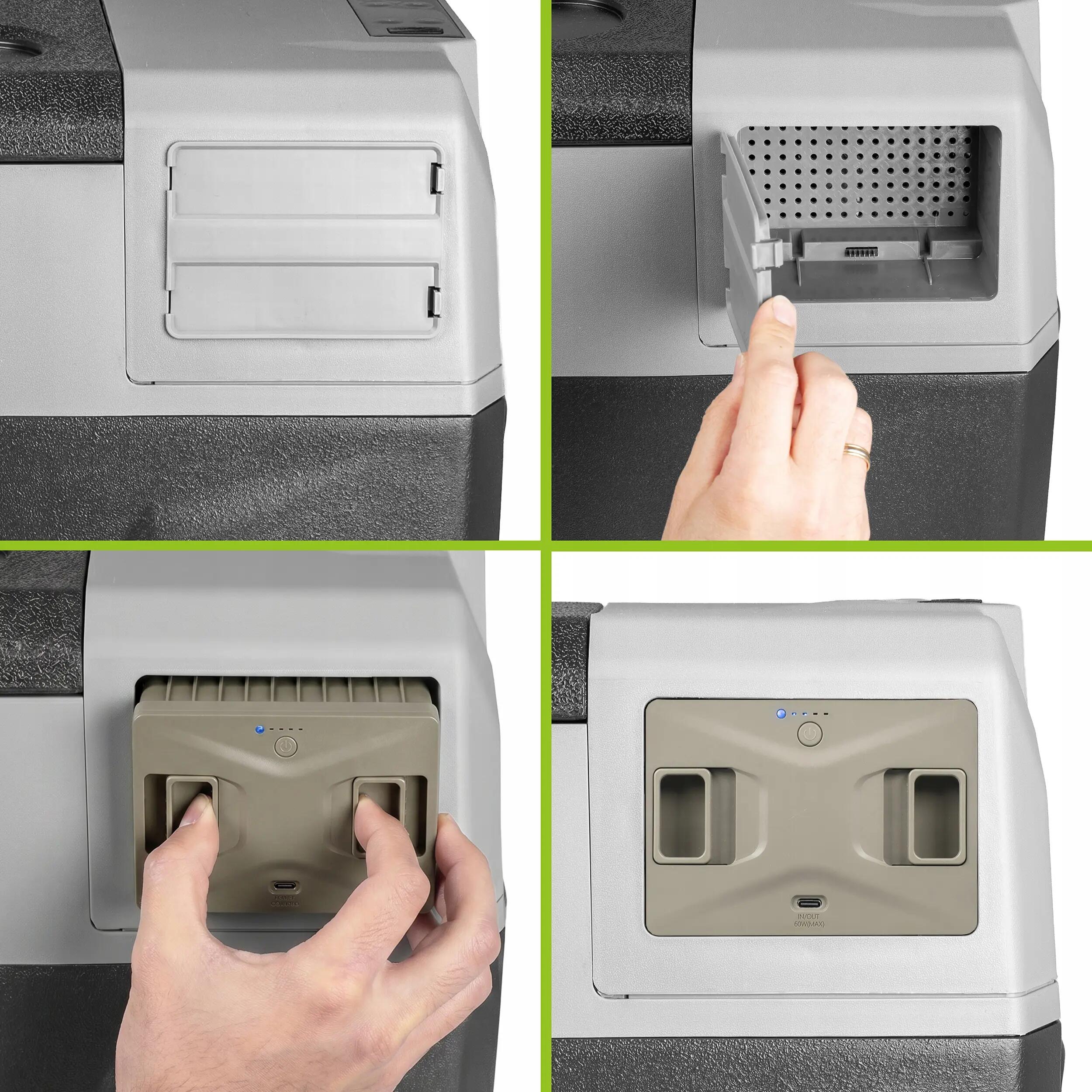 Kompressor-Kühlbox für unterwegs VAYOX VA-T40 12/24/230 V mit Akku, 40 L 5/16