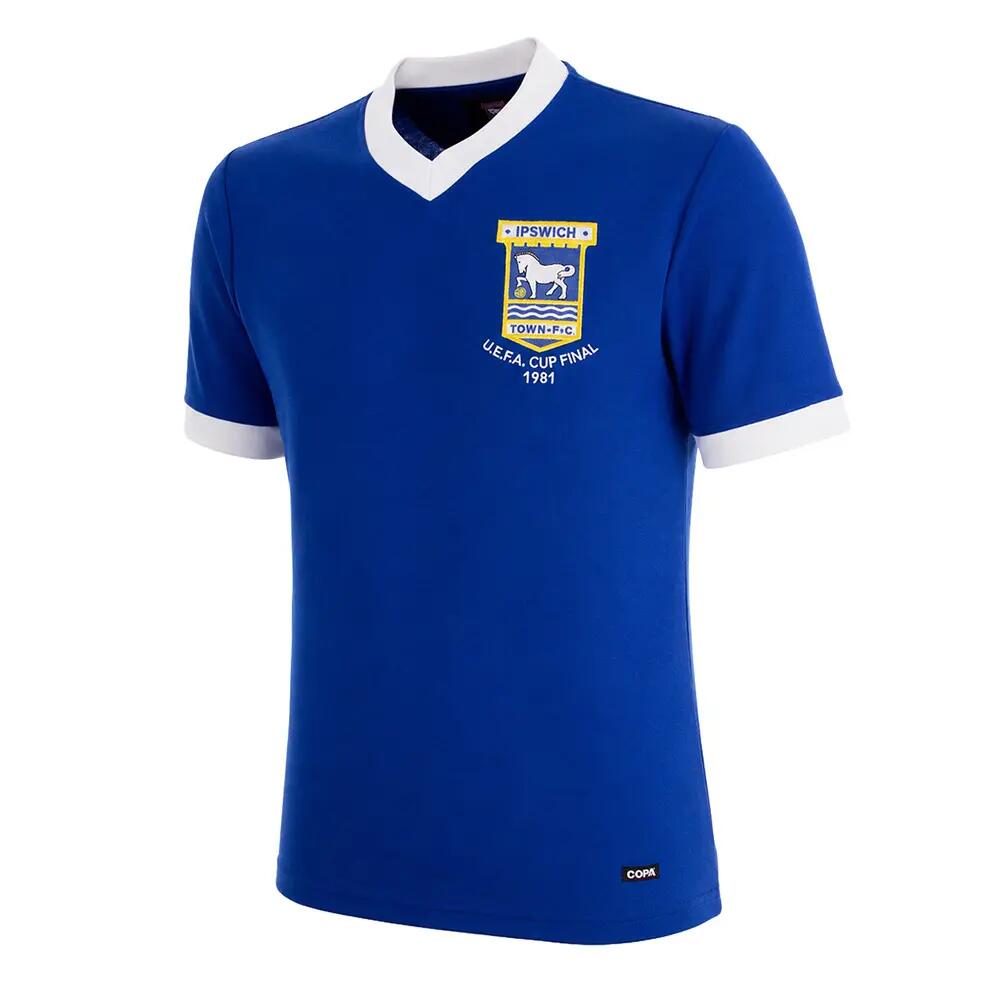 Maglia da Calcio Rétro Ipswich Town FC 1980 - 81 - Blu – COPA Football 1/7