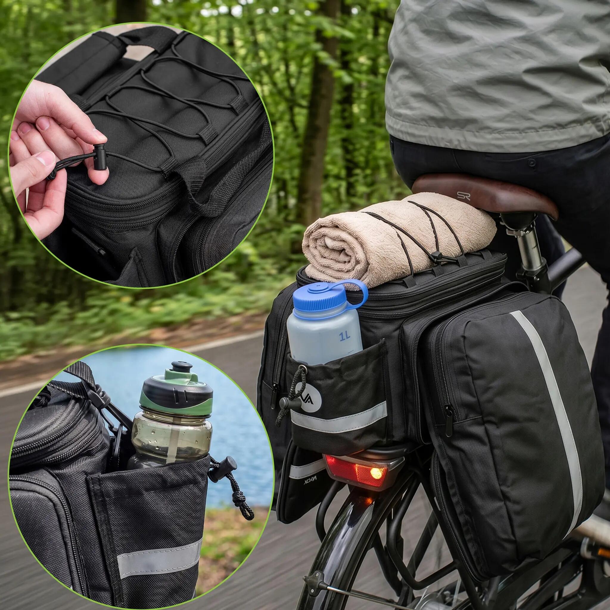 Borsa per bicicletta da portapacchi VAYOX VA0449 estensibile impermeabile 29L 8/16