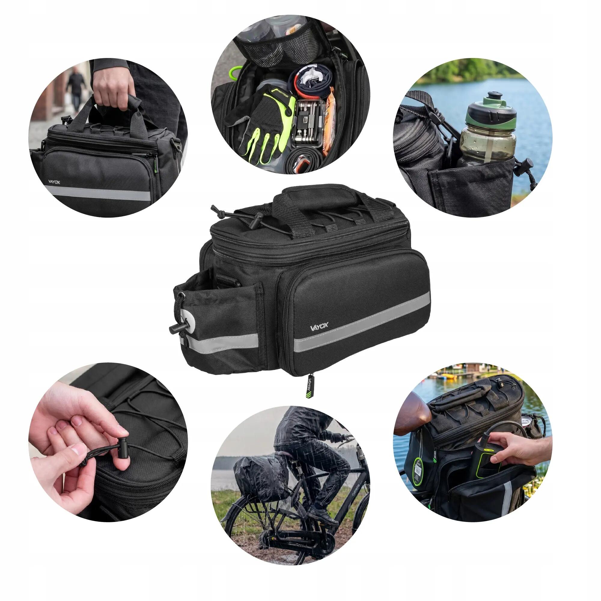 Borsa per bicicletta da portapacchi VAYOX VA0449 estensibile impermeabile 29L 5/16
