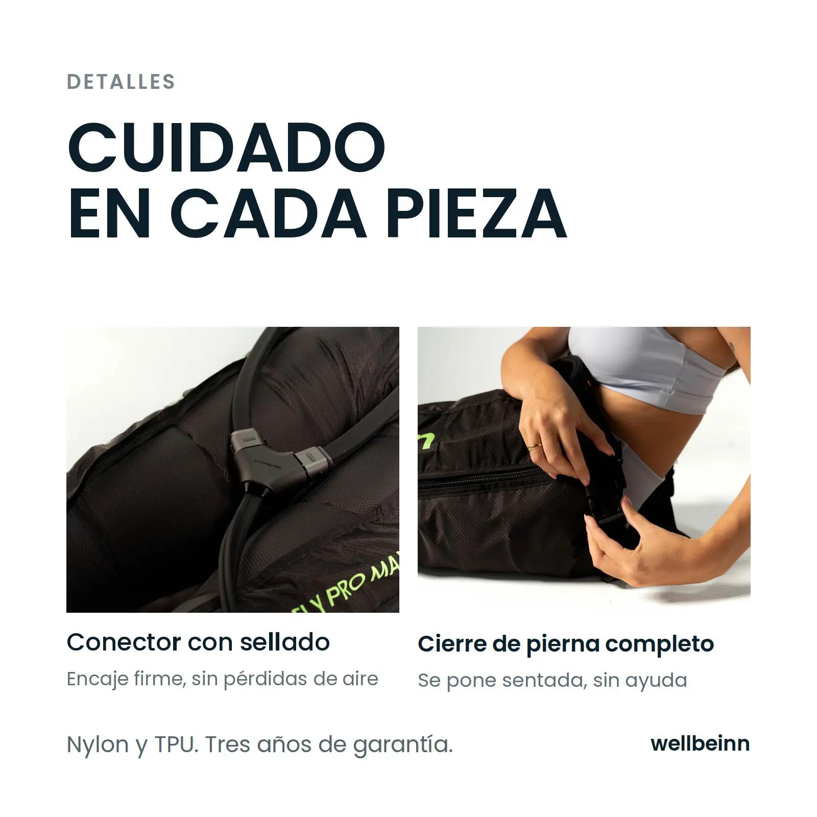 Pantalones Presoterapia 6 Cámaras 200 mmHg Cadera y Lumbar Highfly Pro Max 9/10