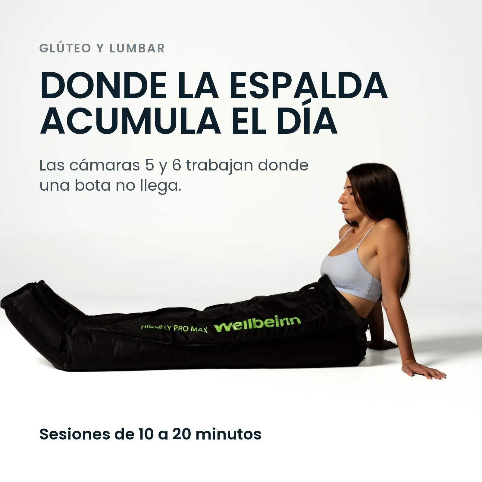 Pantalones Presoterapia 6 Cámaras 200 mmHg Cadera y Lumbar Highfly Pro Max 6/10