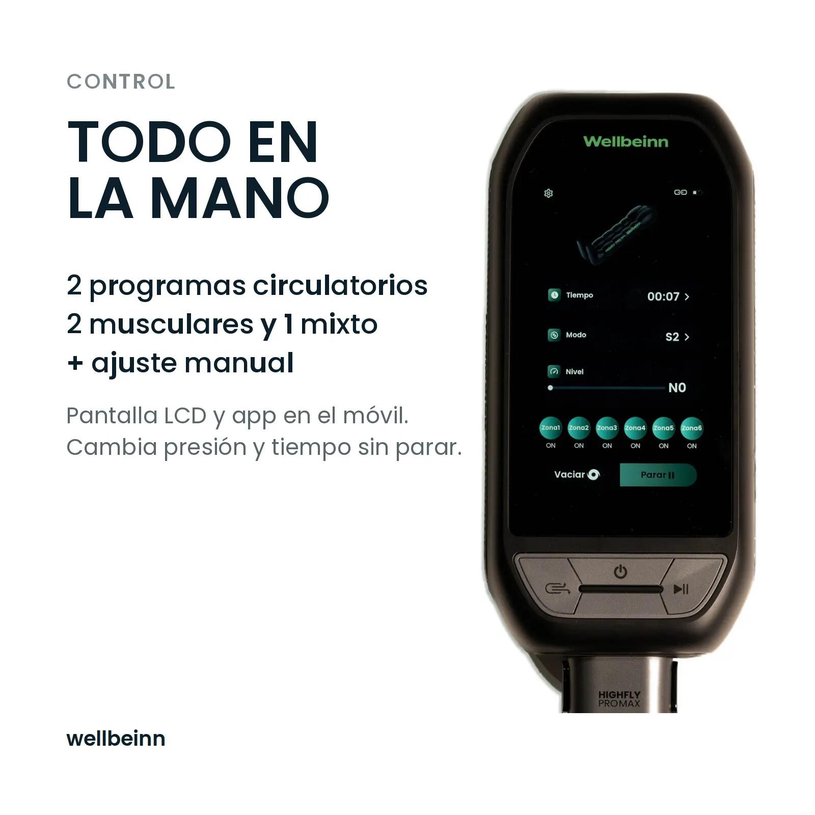 Pantalones Presoterapia 6 Cámaras 200 mmHg Cadera y Lumbar Highfly Pro Max 4/10
