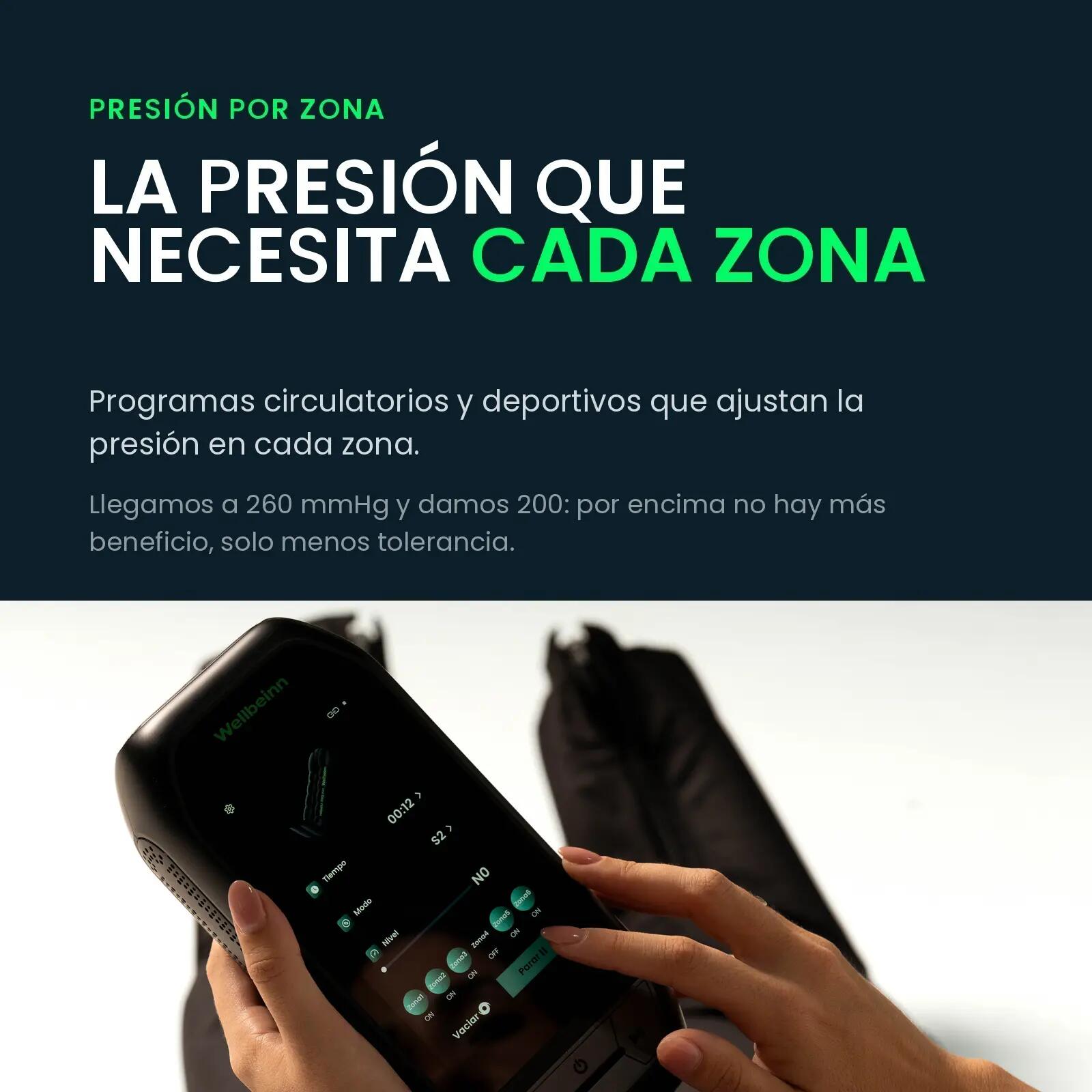 Pantalones Presoterapia 6 Cámaras 200 mmHg Cadera y Lumbar Highfly Pro Max 3/10