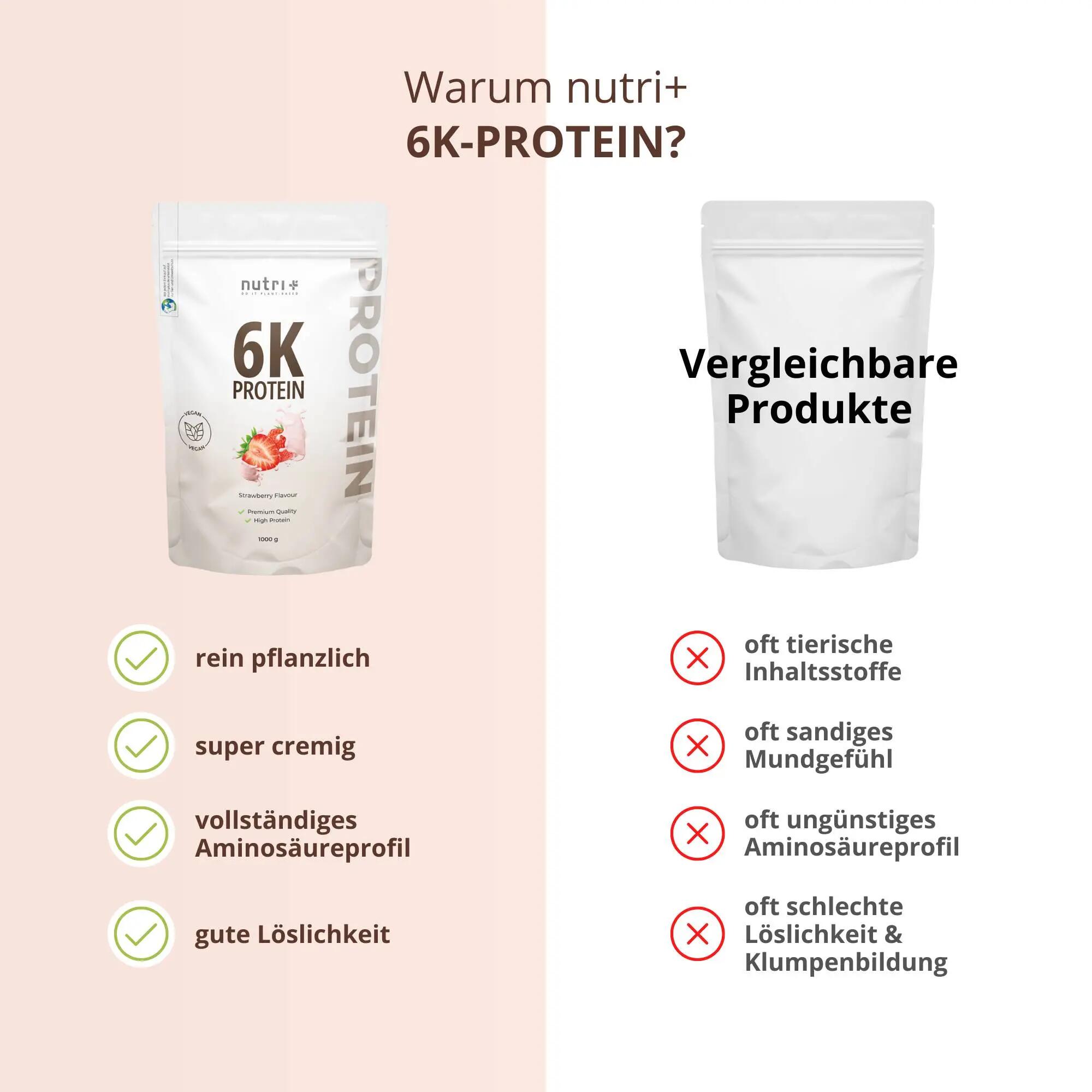Poudre protéinée 6K 1000 g - Fraise 5/5