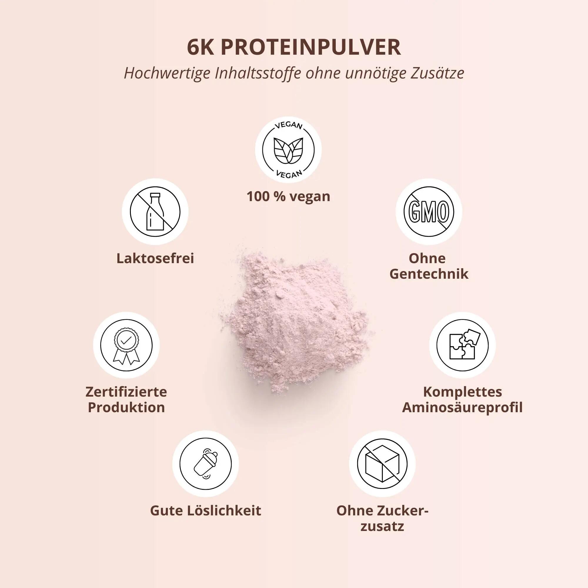 Poudre protéinée 6K 1000 g - Fraise 4/5