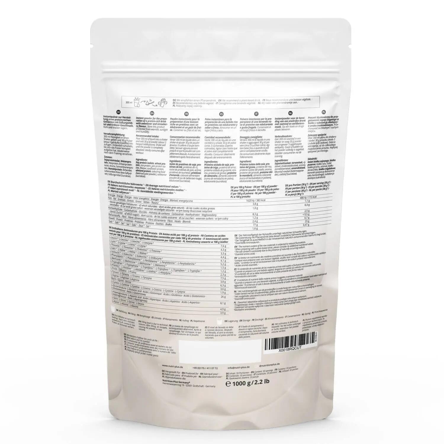 Poudre protéinée 6K 1000 g - Fraise 2/5