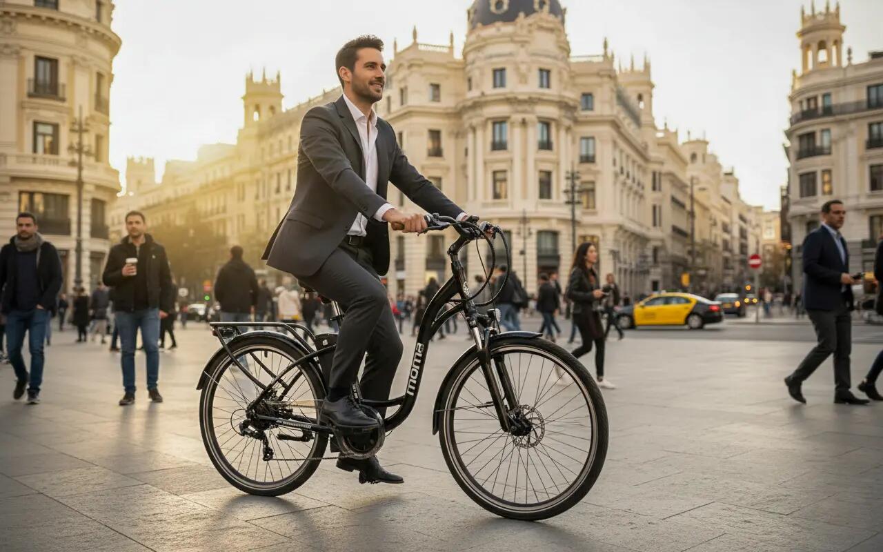 Bici Elettrica da Città 26"| Telaio in Alluminio | Shimano 7V| Batteria 36V16Ah 10/11